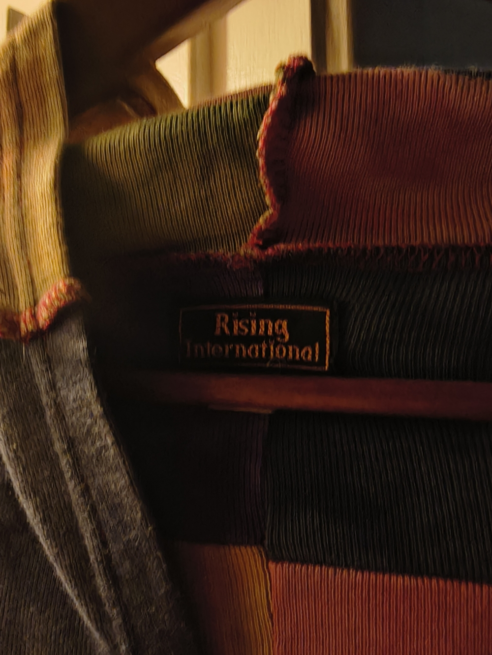 Rising International Multicolor Patchwork Hooded Zip Jacket - Picture 3 of 3